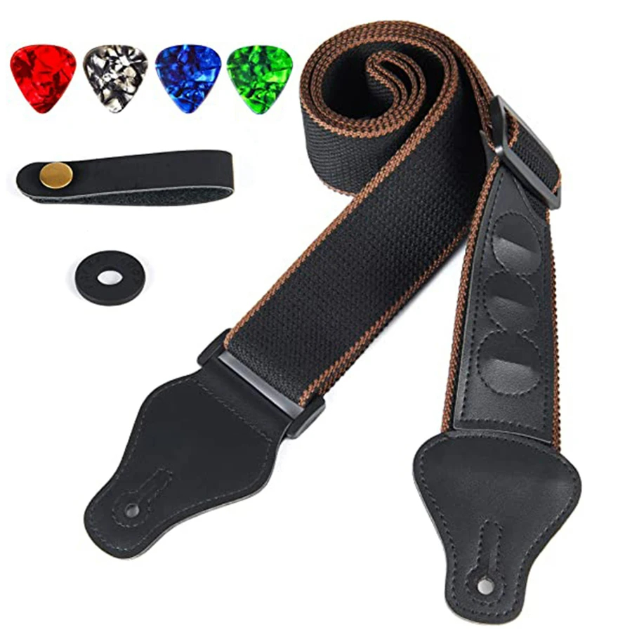 Musical Instrument Fagot - 7 unids/set correa de guitarra cuero