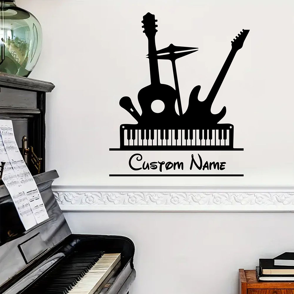 Musical Instrument And Name - 1 adhesivo de vinilo decorativo para
