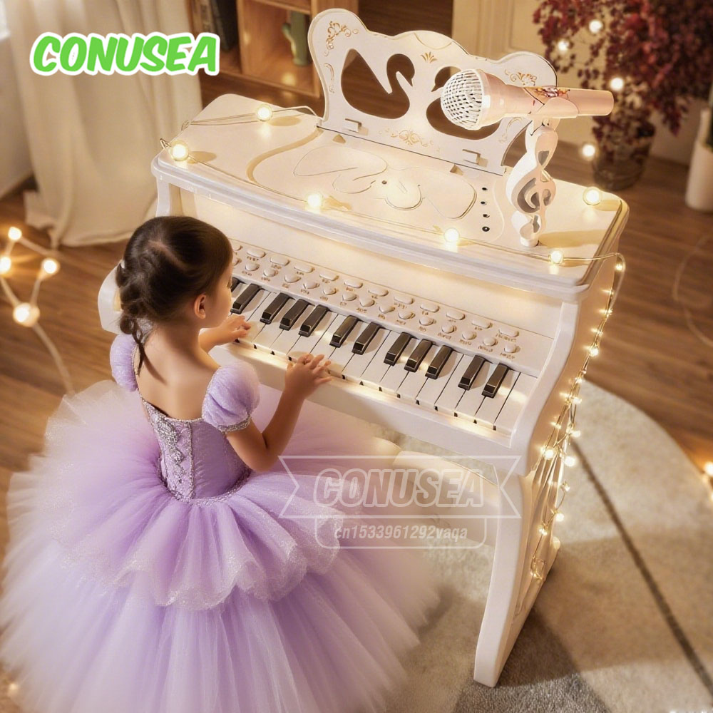 Musical Instruments Names - Piano Electrónico para bebé con micrófono,