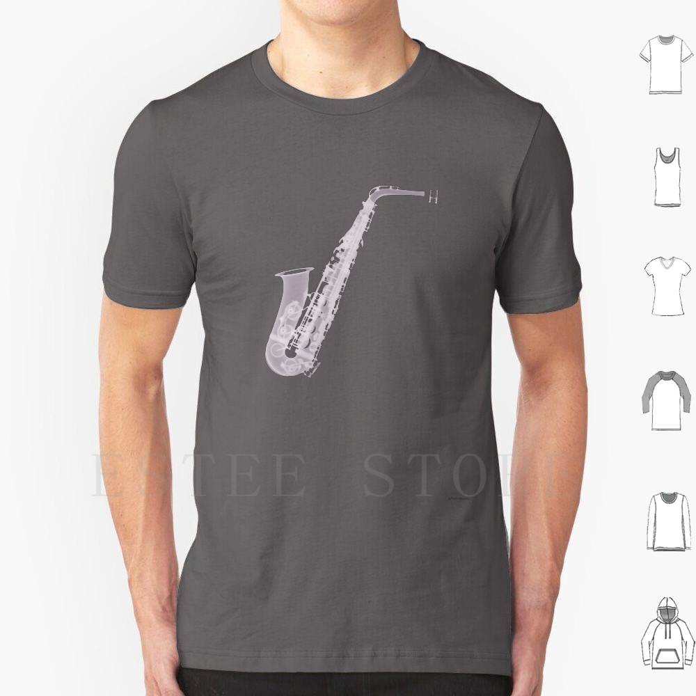 Musical Instrument Image - Saxofón-X-Ray camiseta DIY tamaño grande 100%