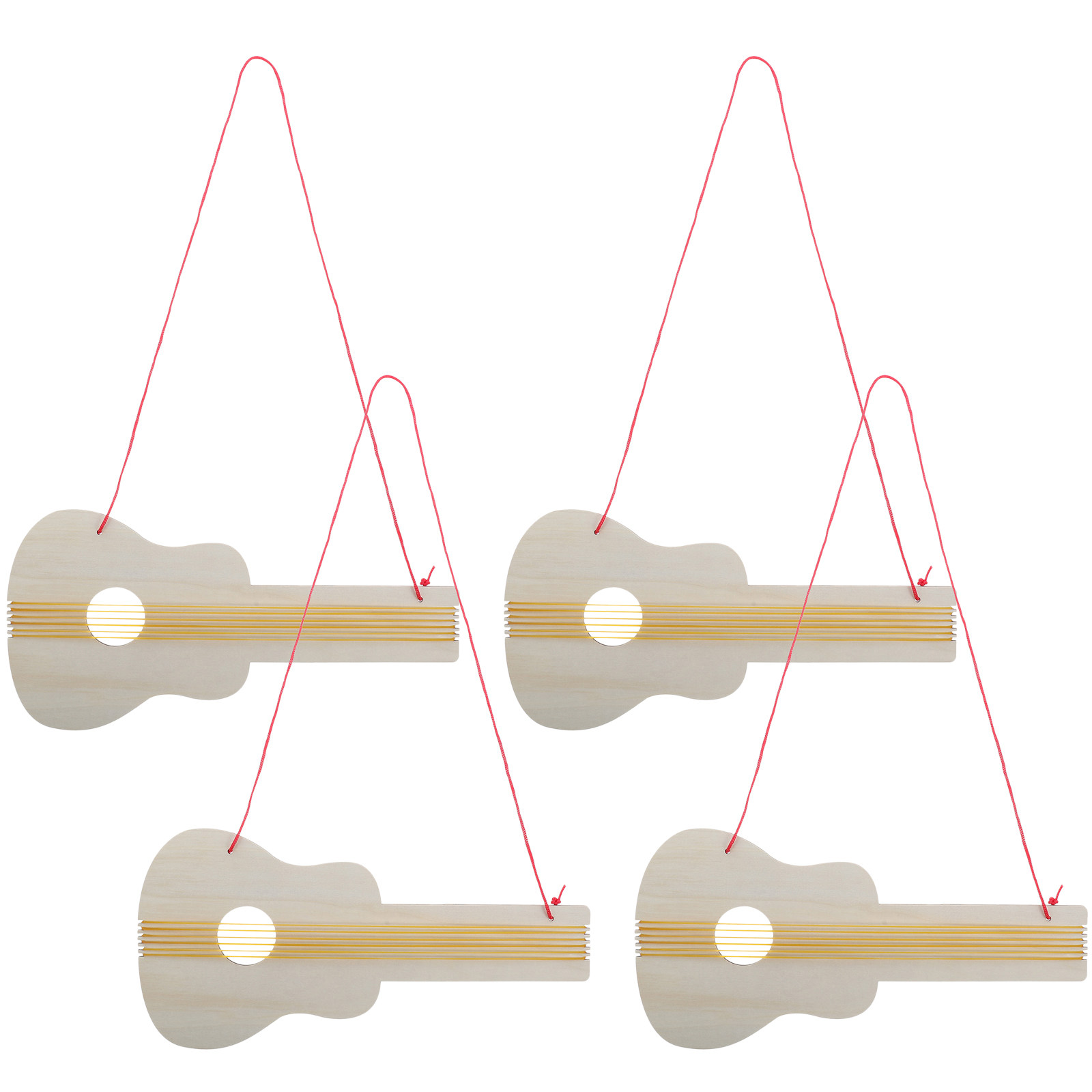 Musical Instrument Diy For Kids - 4 Piezas de Guitarra de Madera