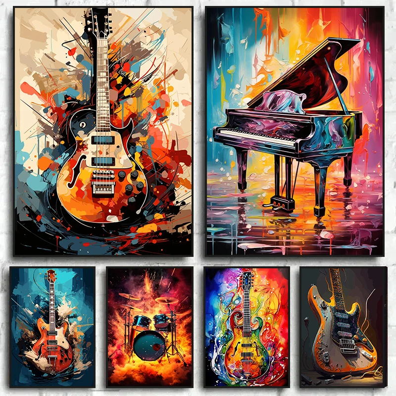 Musical Instrument Image - Arte colorido abstracto, instrumentos musicales, Kit