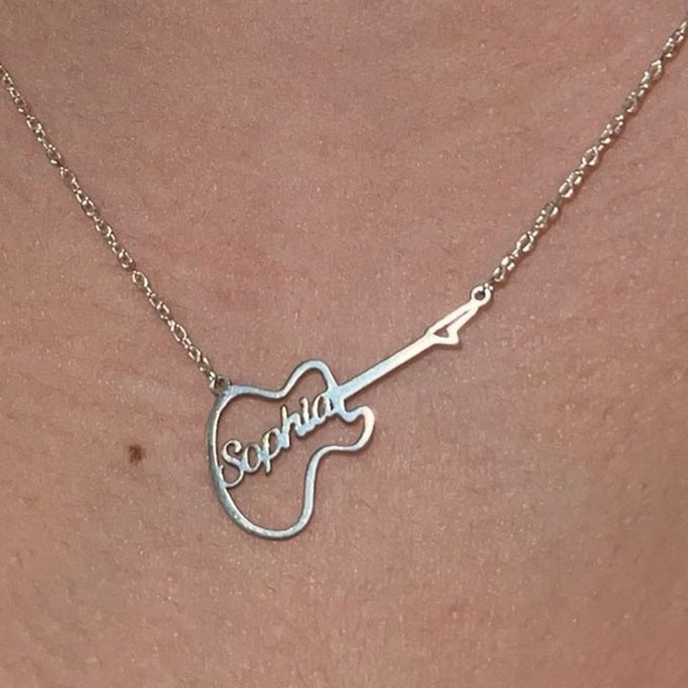 Collar personalizado con símbo - Musical Instrument And Name reseña y precio