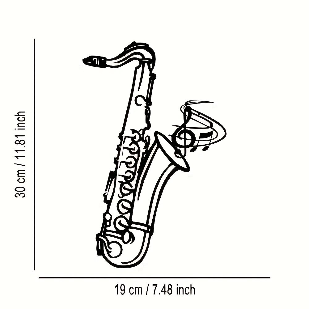 Placa decorativa de saxofón de - Musical Instrument Image reseña y precio