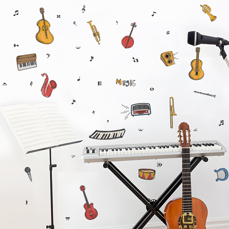 Pegatina de pared de instrumen - Musical Instrument Diy For Kids reseña y precio