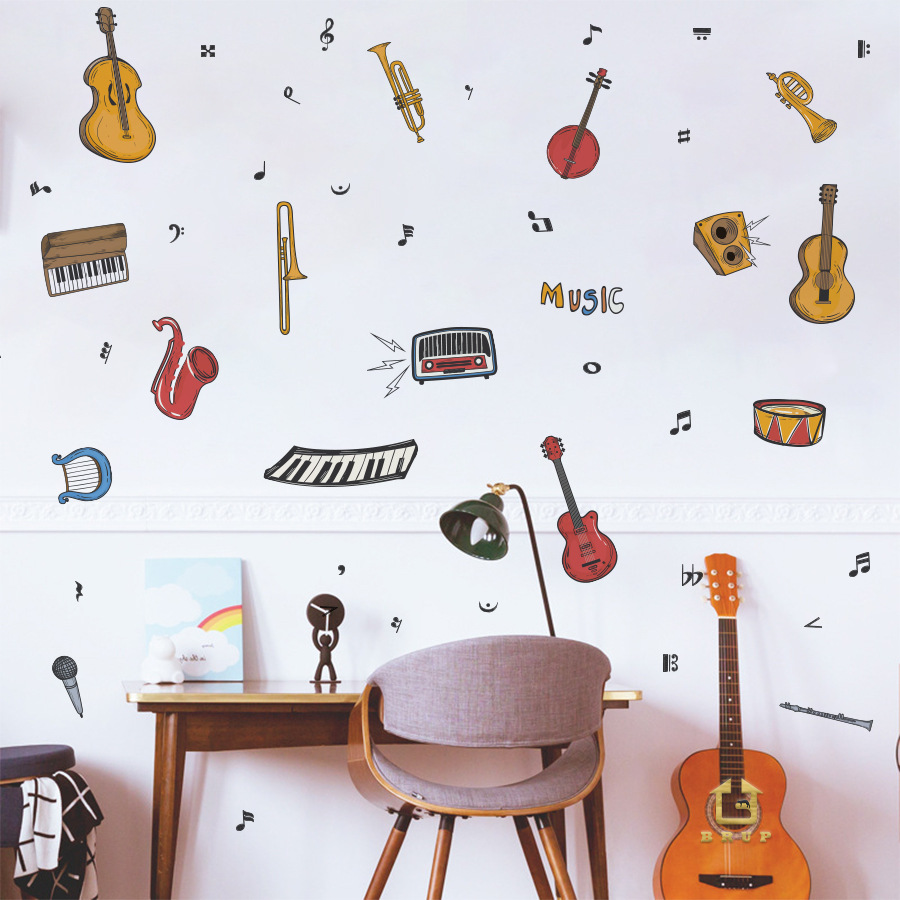 Pegatina de pared de instrumen - Musical Instrument Diy For Kids reseña y precio