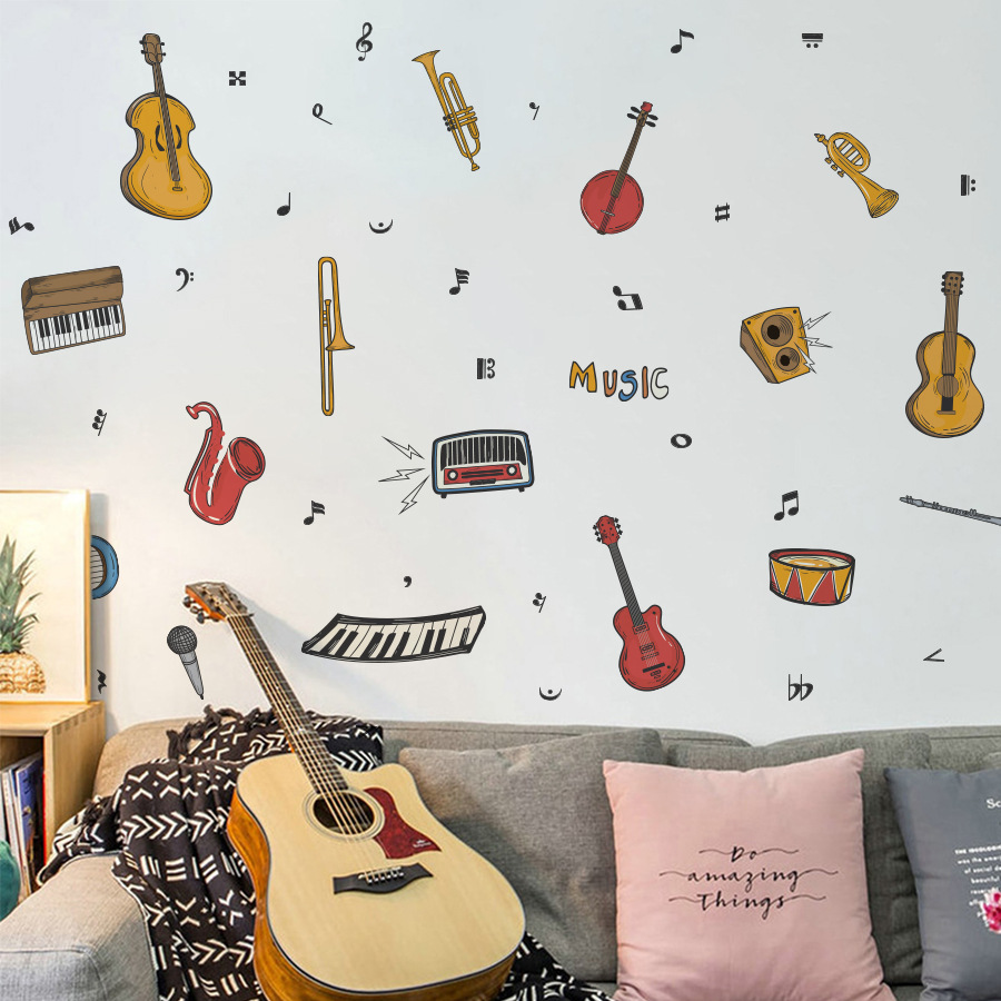 Pegatina de pared de instrumen - Musical Instrument Diy For Kids reseña y precio