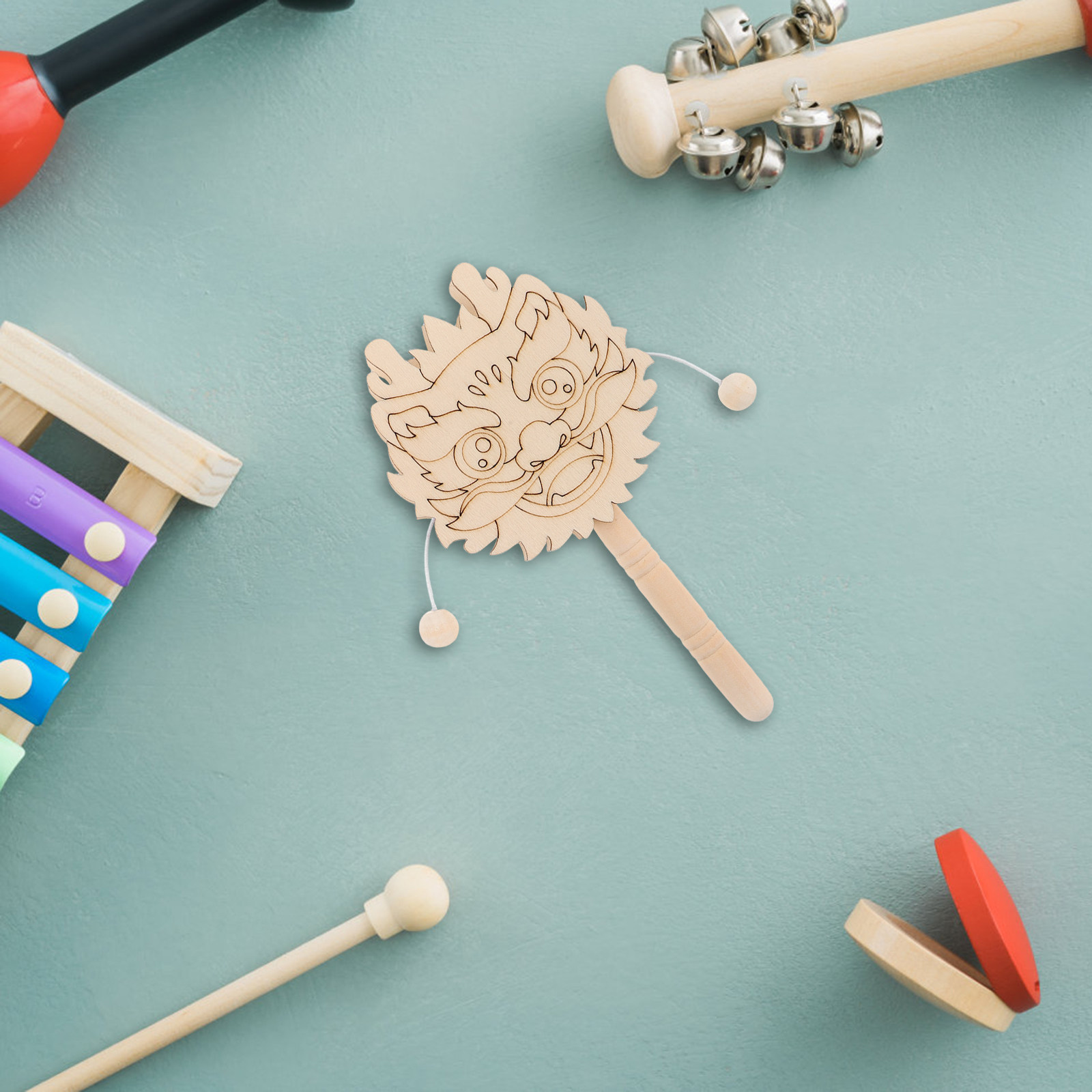 Tambor Sonajero de Madera Sin  - Musical Instrument Diy For Kids reseña y precio