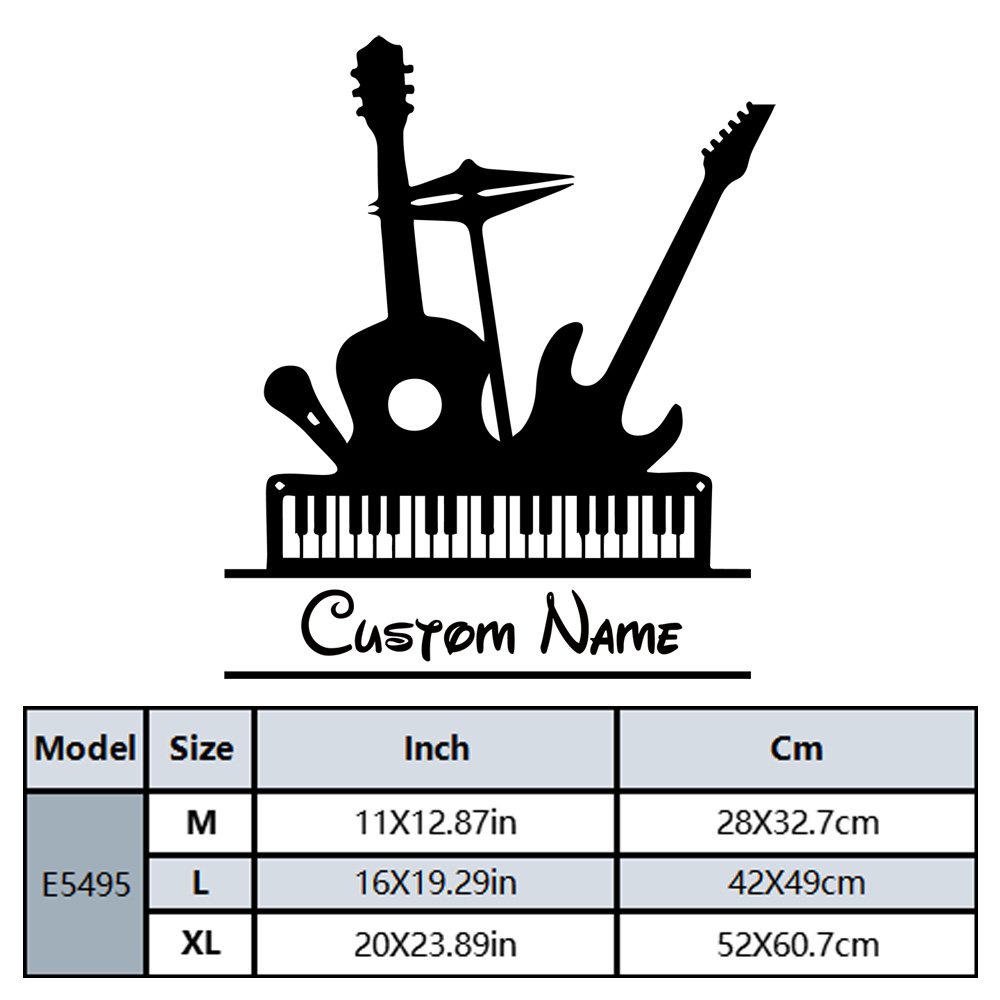 1 adhesivo de vinilo decorativ - Musical Instrument And Name reseña y precio