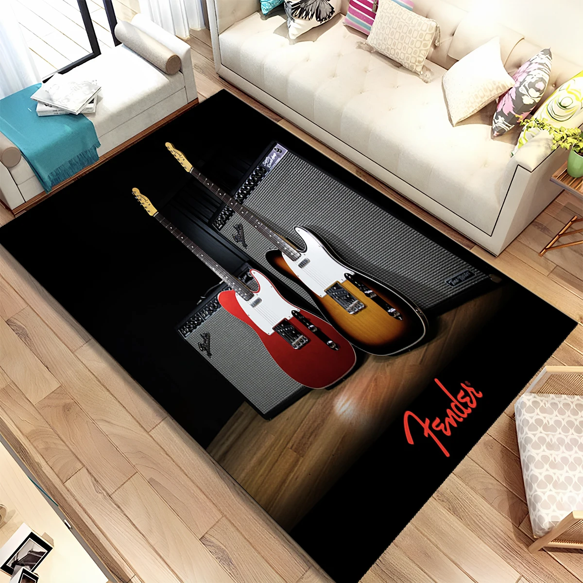 Alfombra 3D con Diseño de Guit - Musical Instruments Online reseña y precio