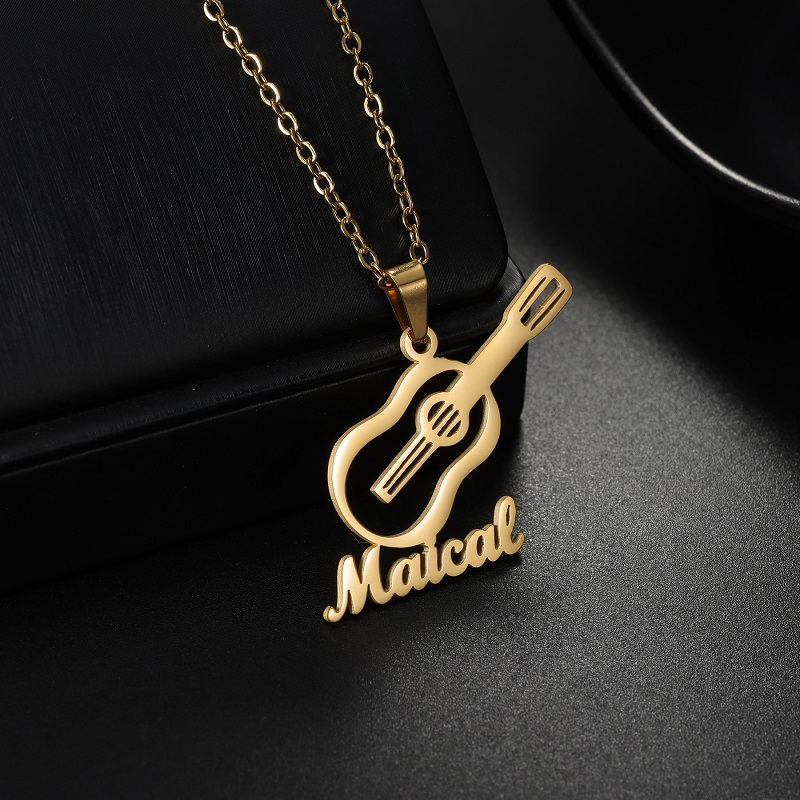 Nuevo collar con colgante de i - Musical Instrument And Name reseña y precio