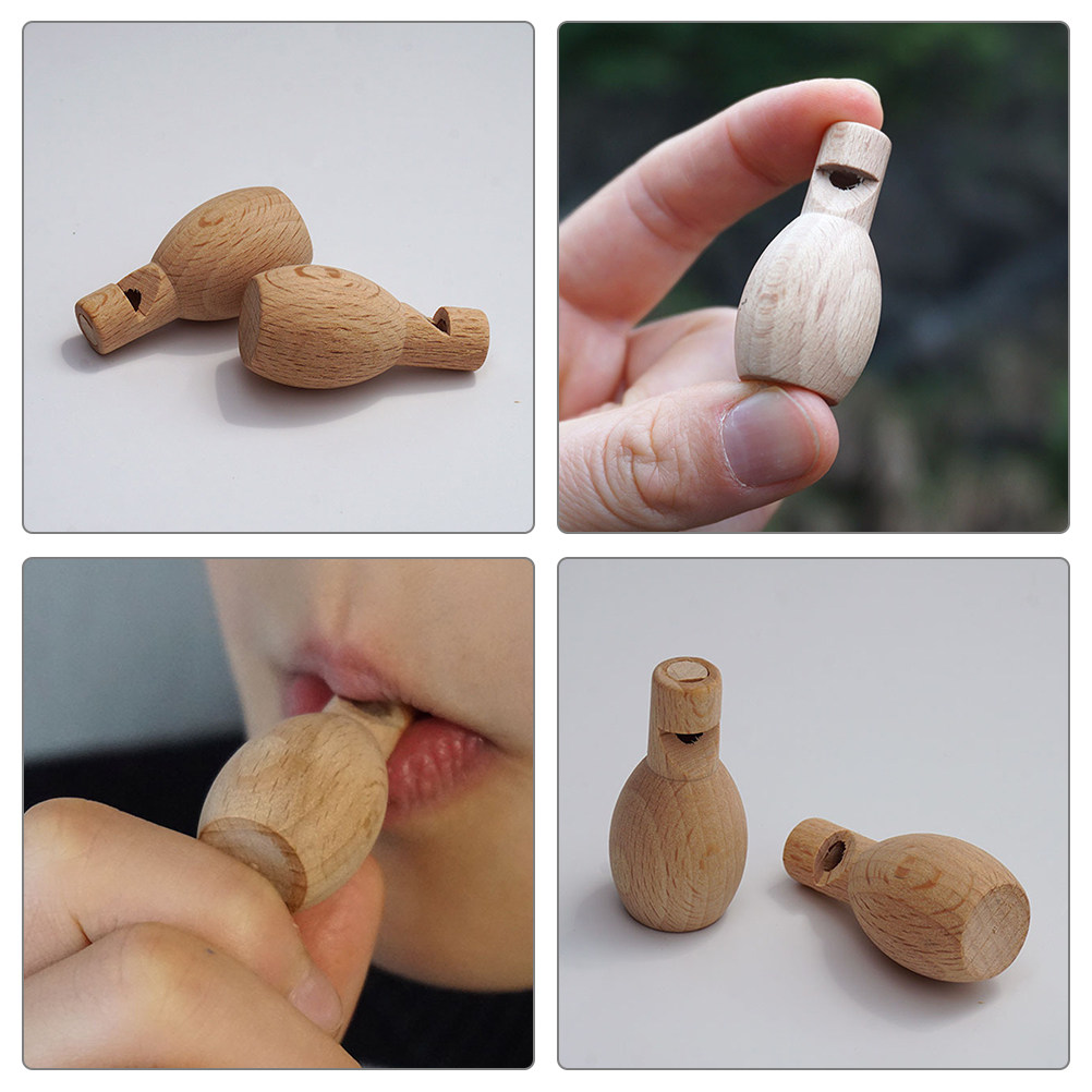 4 piezas de silbatos de madera - Musical Instrument Diy For Kids reseña y precio